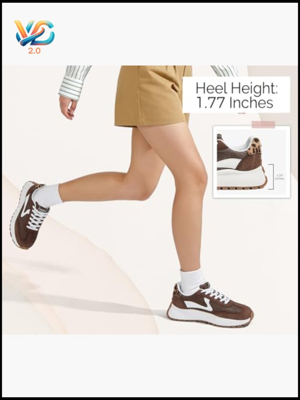 Chunky Platform Sneakers Retro Classic Casual Walking Shoes Lace Up Sporty - Picture 7 of 7